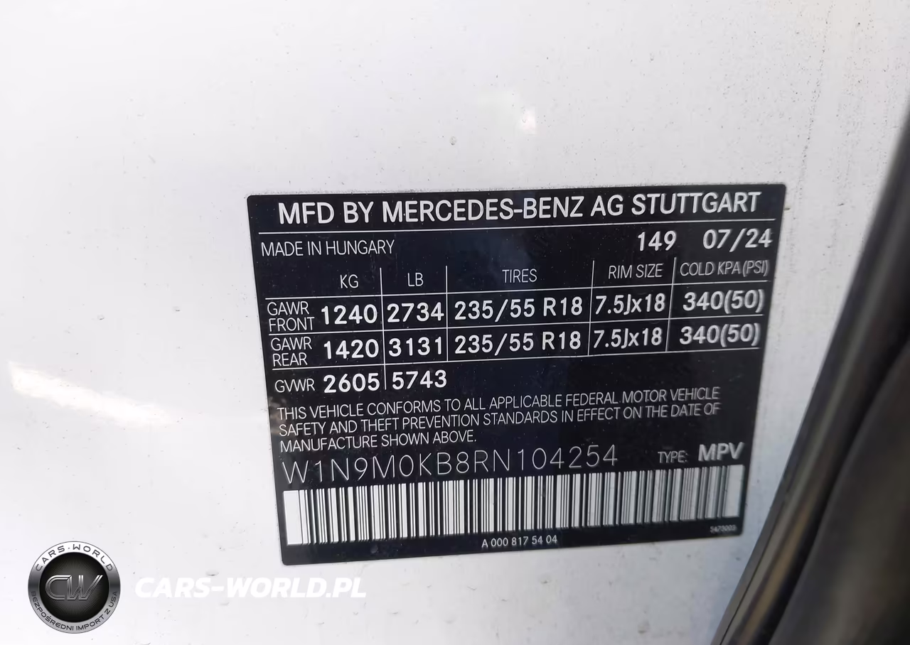2024 Mercedes-Benz Eqb 300 Suv 4Matic VIN:W1N9M0KB8RN104254 - 9