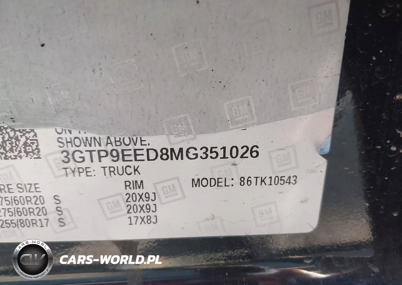 2021 GMC Sierra 1500 4Wd Short Box At4 VIN:3GTP9EED8MG351026 - 9