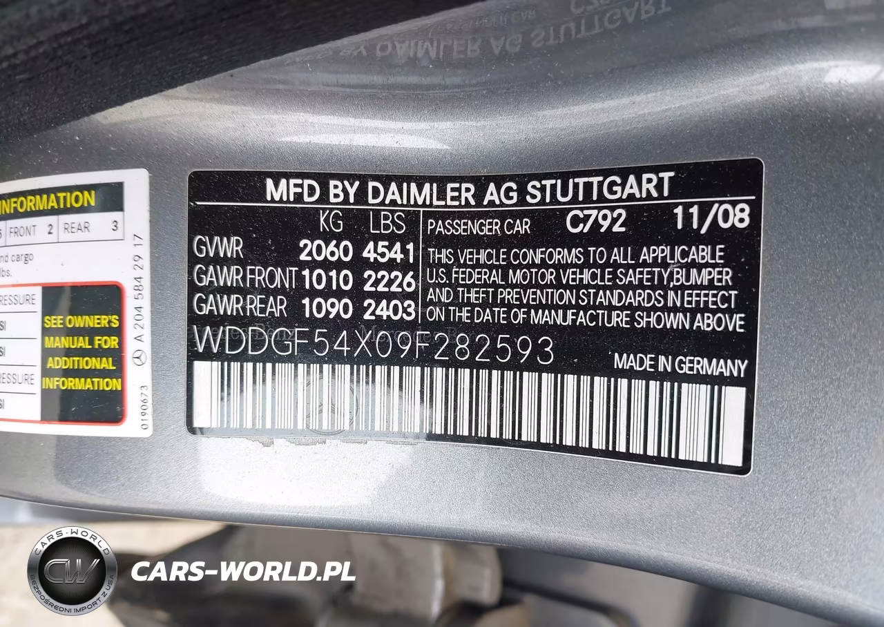 2009 Mercedes-Benz C 300 Luxury-Sport VIN:WDDGF54X09F282593 - 9