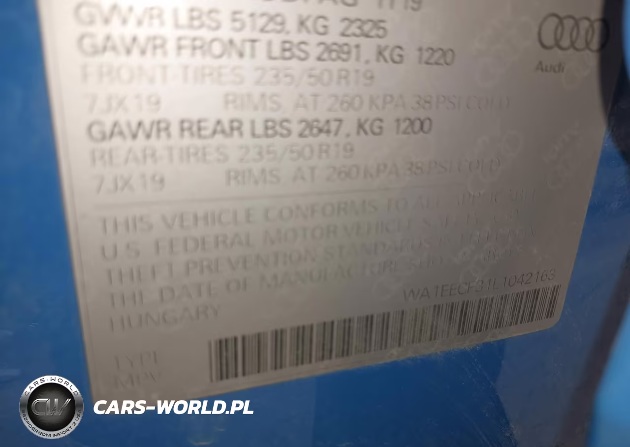 2020 Audi Q3 Premium Plus 45 Tfsi S Line Quattro Tiptronic VIN:WA1EECF31L1042163 - 9