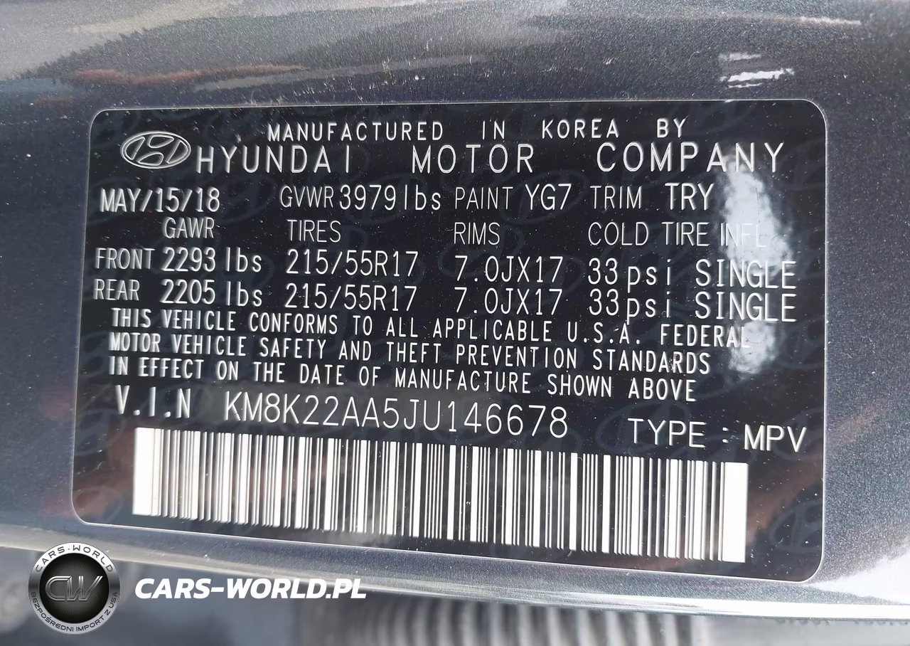 2018 Hyundai Kona Sel VIN:KM8K22AA5JU146678 - 9