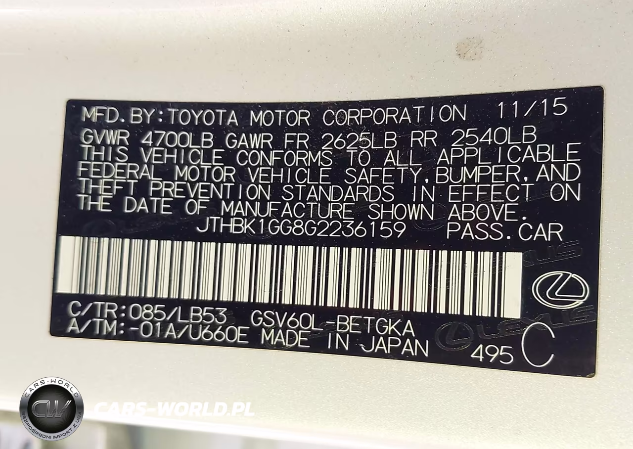 2016 Lexus Es 350 VIN:JTHBK1GG8G2236159 - 9