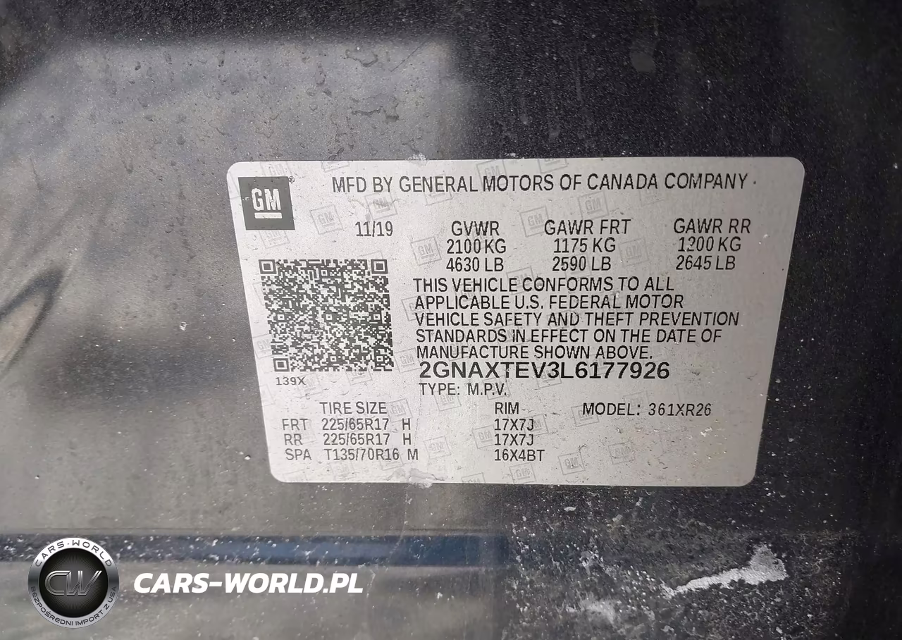2020 Chevrolet Equinox Awd 2Fl VIN:2GNAXTEV3L6177926 - 9