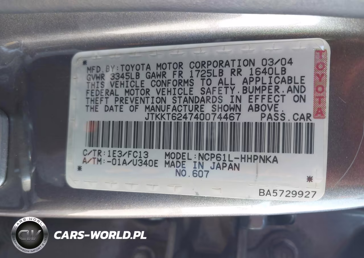 2004 Scion Xa VIN:JTKKT624740074467 - 9
