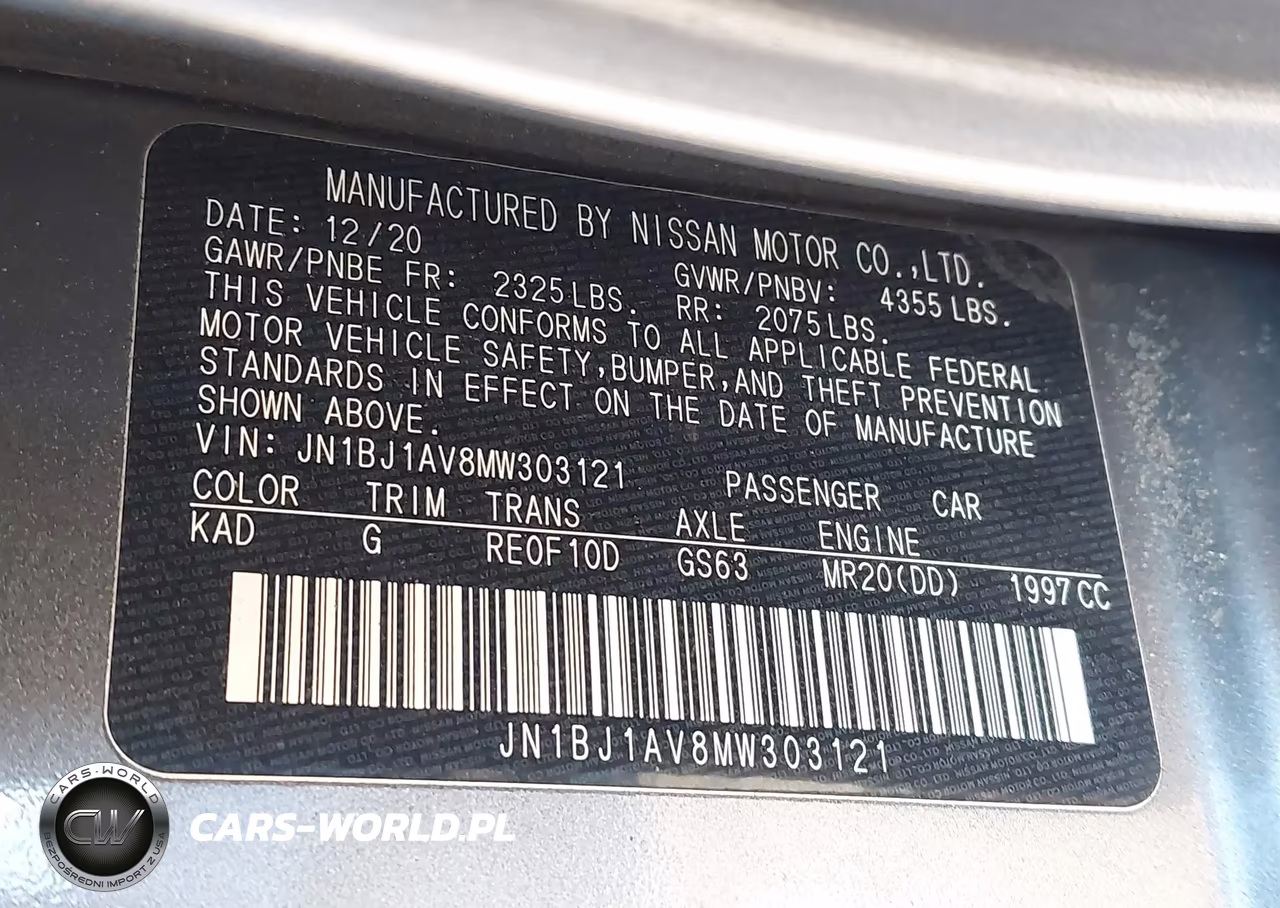 2021 Nissan Rogue Sport S Fwd Xtronic Cvt VIN:JN1BJ1AV8MW303121 - 9