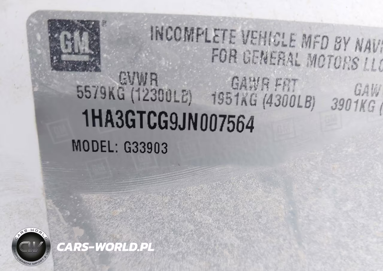 2018 Chevrolet Express Cutaway Work Van VIN:1HA3GTCG9JN007564 - 8