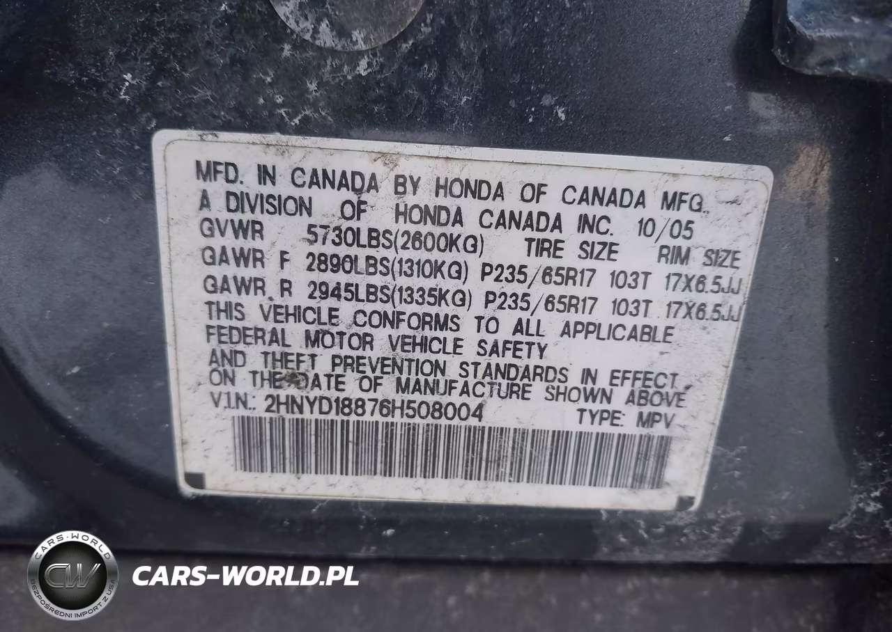 2006 Acura Mdx VIN:2HNYD18876H508004 - 9