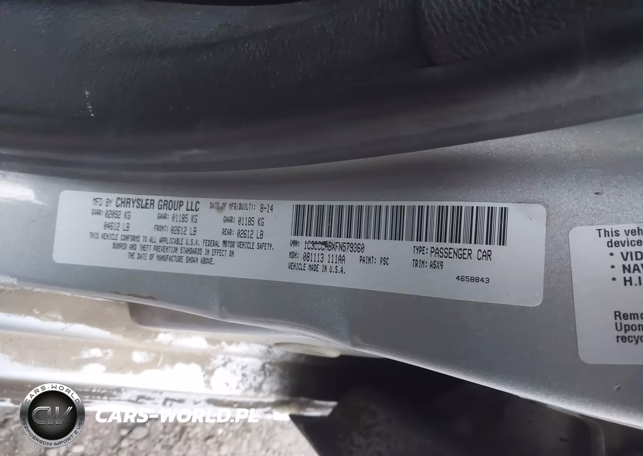 2015 Chrysler 200 Limited VIN:1C3CCCABXFN579360 - 9