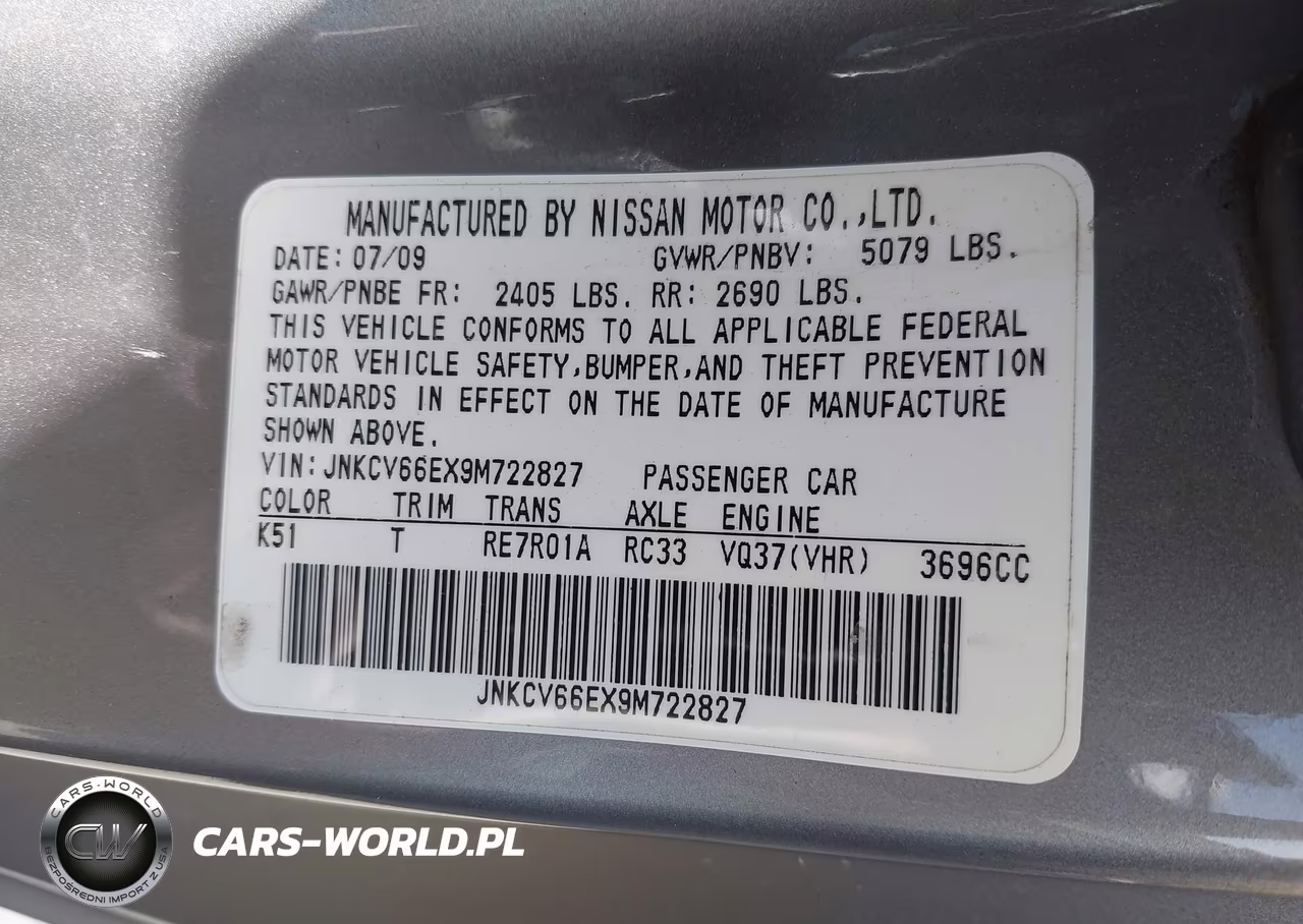 2009 Infiniti G37 VIN:JNKCV66EX9M722827 - 9