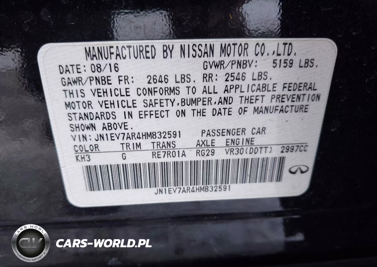 2017 Infiniti Q50 3.0T Premium VIN:JN1EV7AR4HM832591 - 9