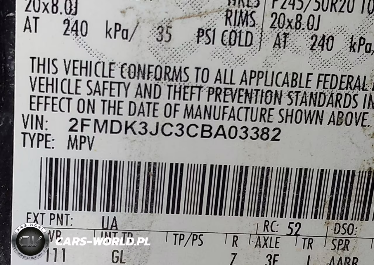 2012 Ford Edge Sel VIN:2FMDK3JC3CBA03382 - 9