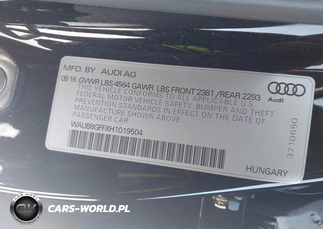 2017 Audi A3 2.0T Premium VIN:WAUB8GFFXH1019504 - 9