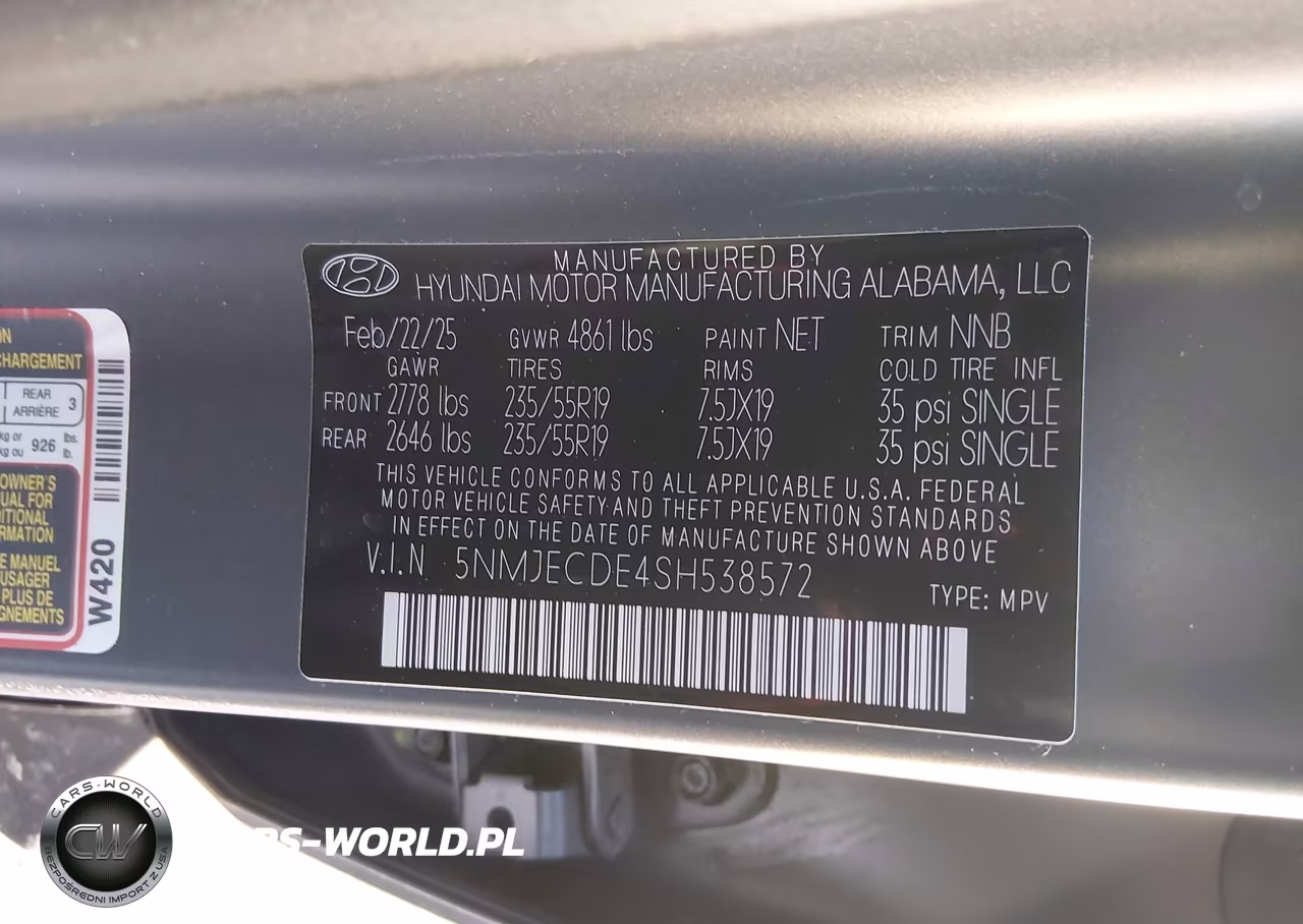 2025 Hyundai Tucson Limited VIN:5NMJECDE4SH538572 - 9
