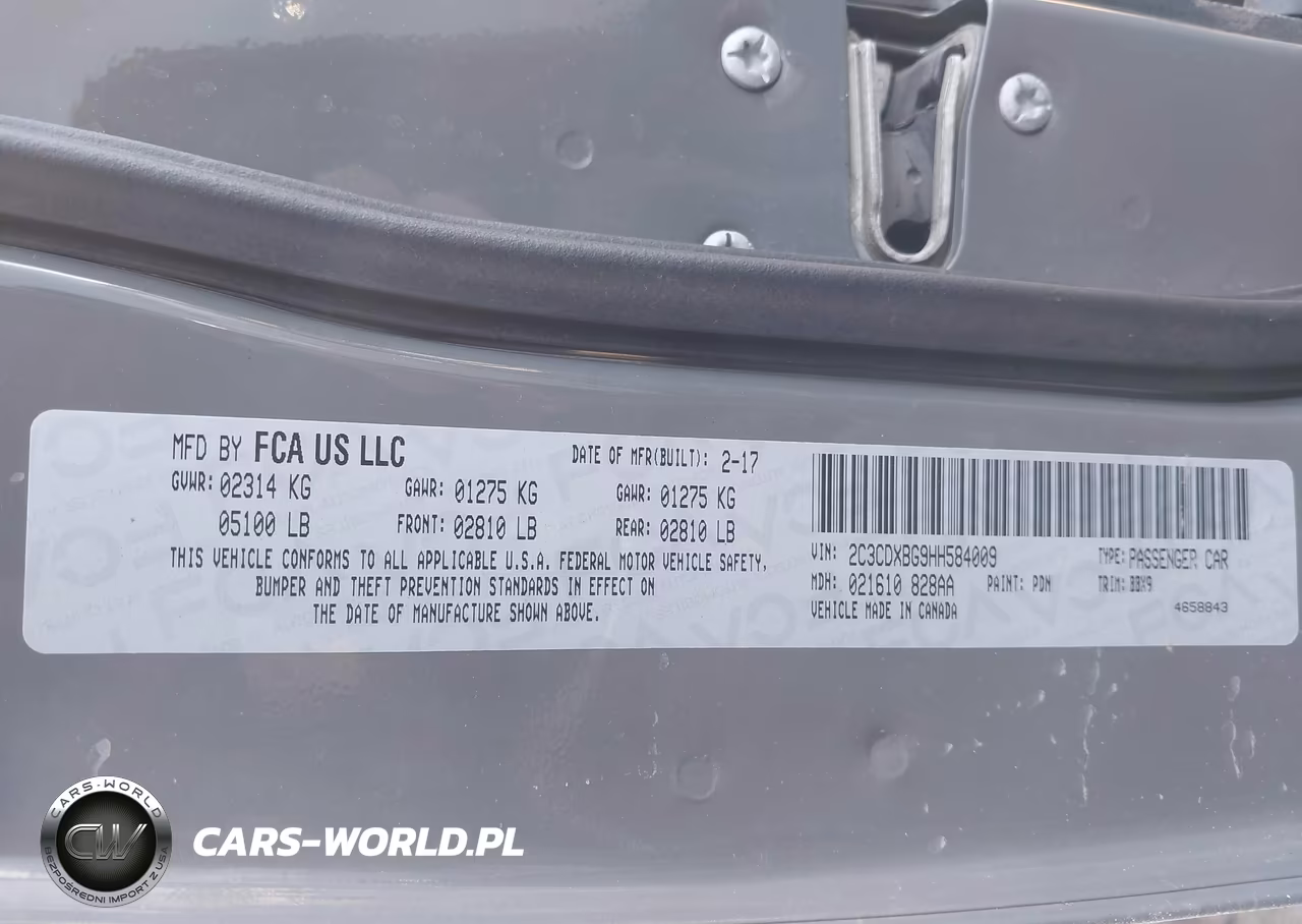 2017 Dodge Charger Se Rwd VIN:2C3CDXBG9HH584009 - 9