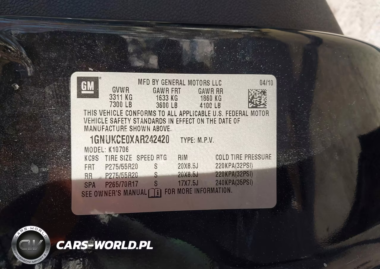 2010 Chevrolet Tahoe Ltz VIN:1GNUKCE0XAR242420 - 9