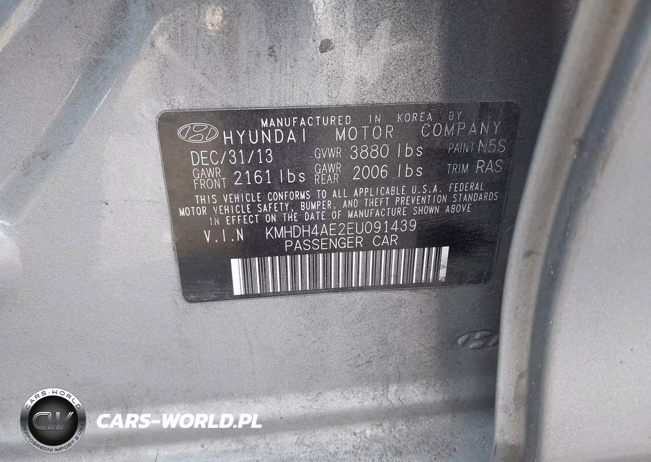 2014 Hyundai Elantra Se VIN:KMHDH4AE2EU091439 - 9