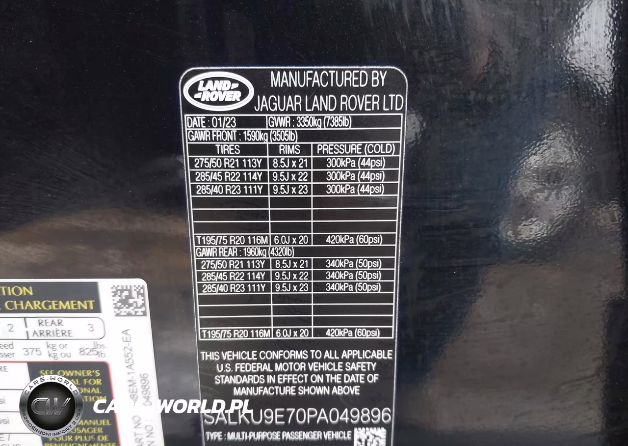 2023 Land Rover Range Rover Sv VIN:SALKU9E70PA049896 - 9