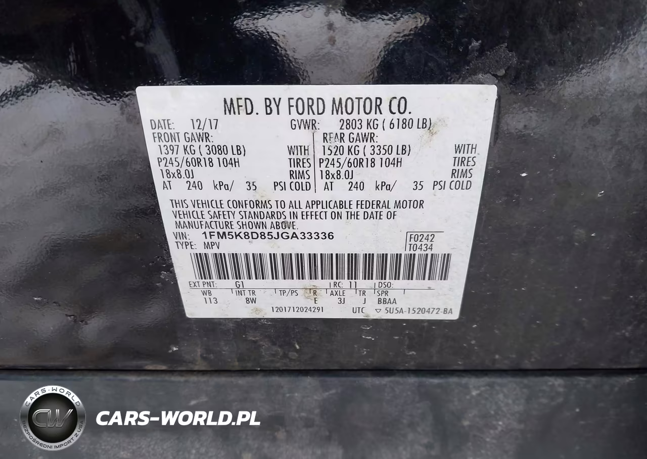 2018 Ford Explorer Xlt VIN:1FM5K8D85JGA33336 - 9