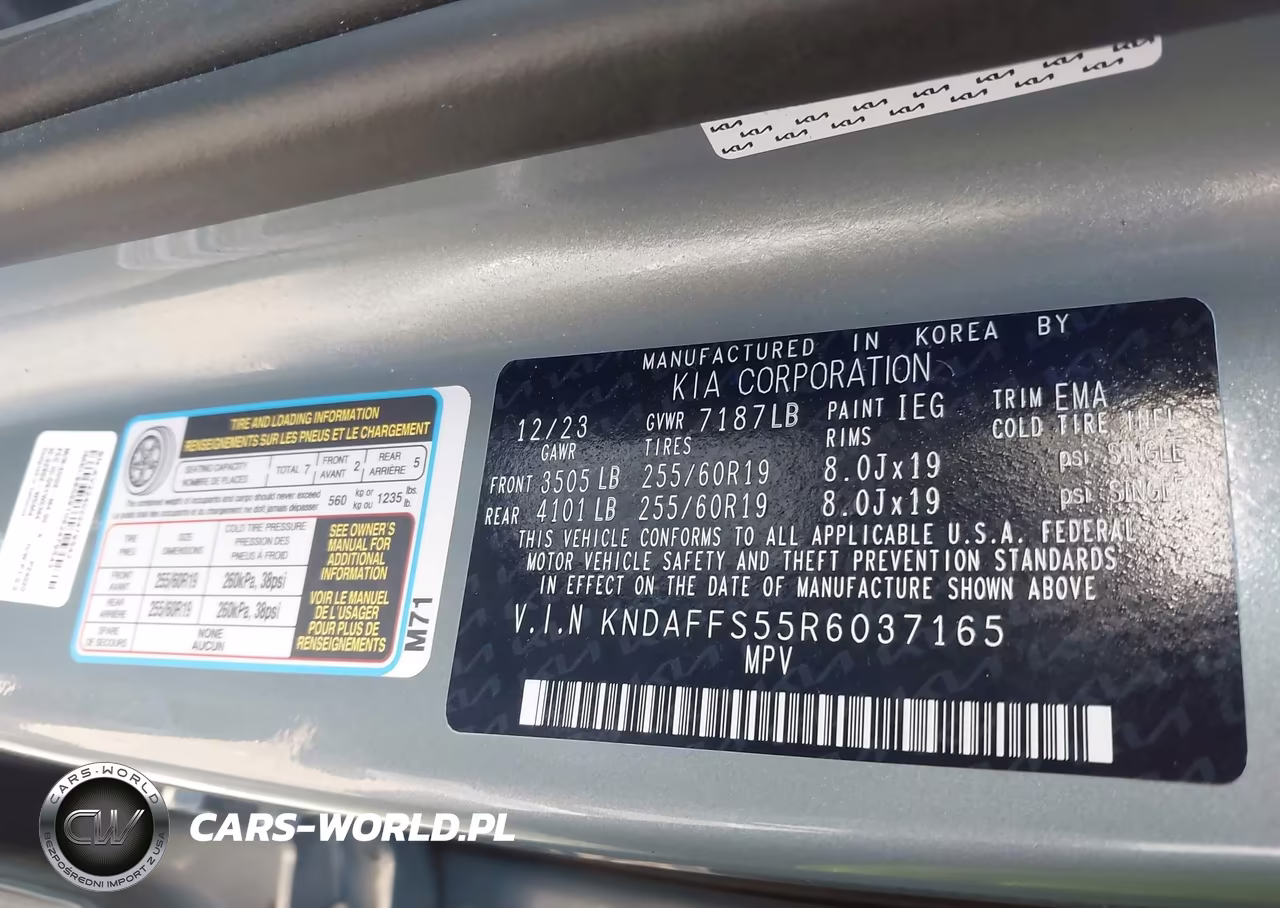 2024 Kia Ev9 Wind VIN:KNDAFFS55R6037165 - 9