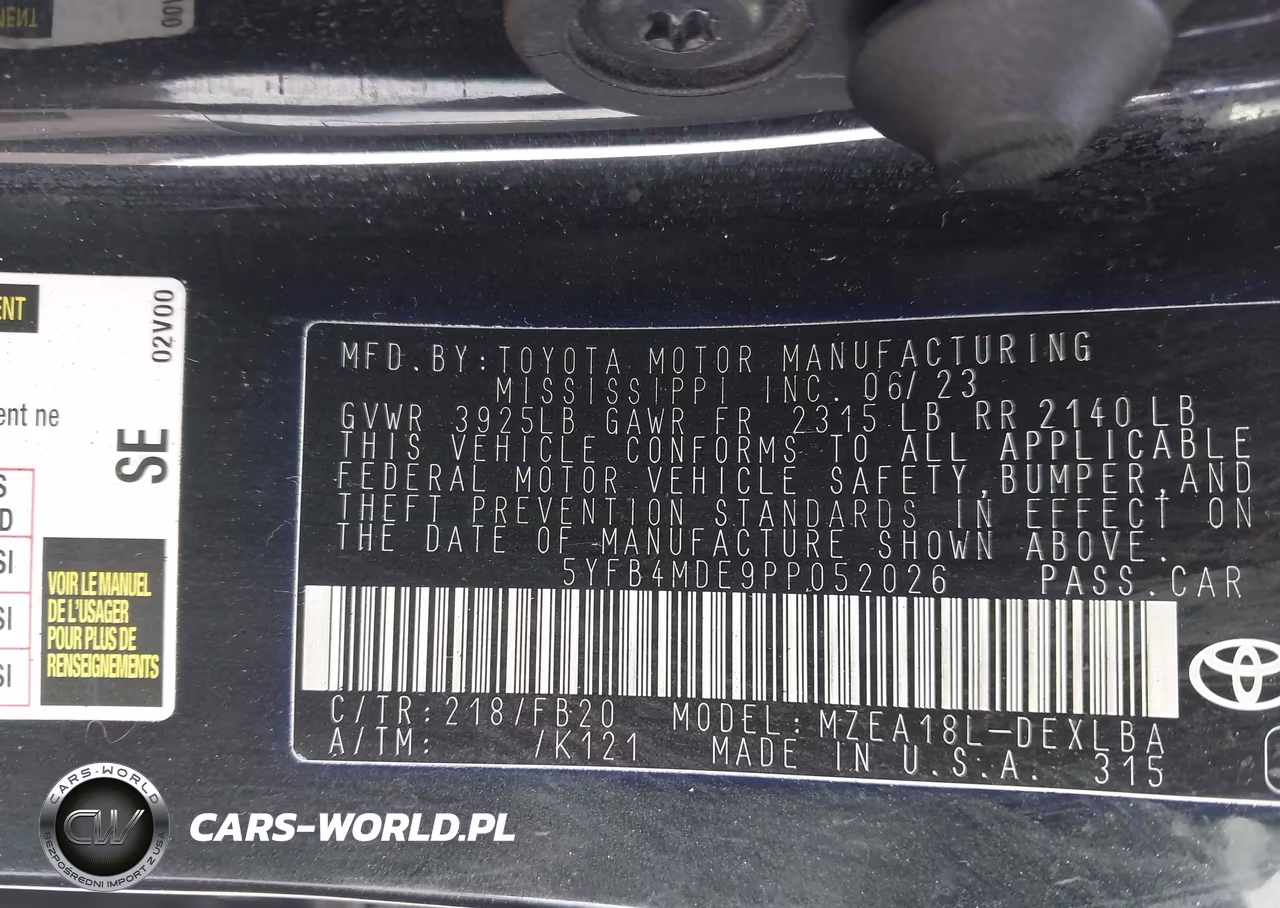 2023 Toyota Corolla Le VIN:5YFB4MDE9PP052026 - 9