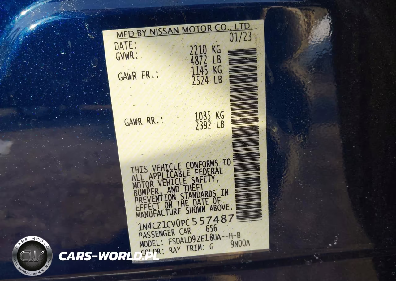 2023 Nissan Leaf Sv Plus 60 Kwh VIN:1N4CZ1CV0PC557487 - 9