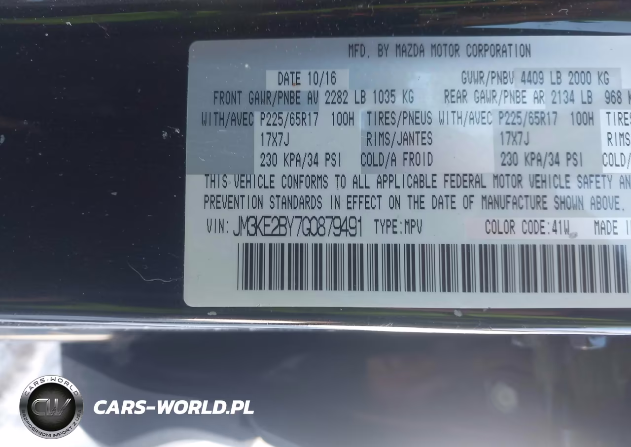 2016 Mazda Cx-5 Sport VIN:JM3KE2BY7G0879491 - 9