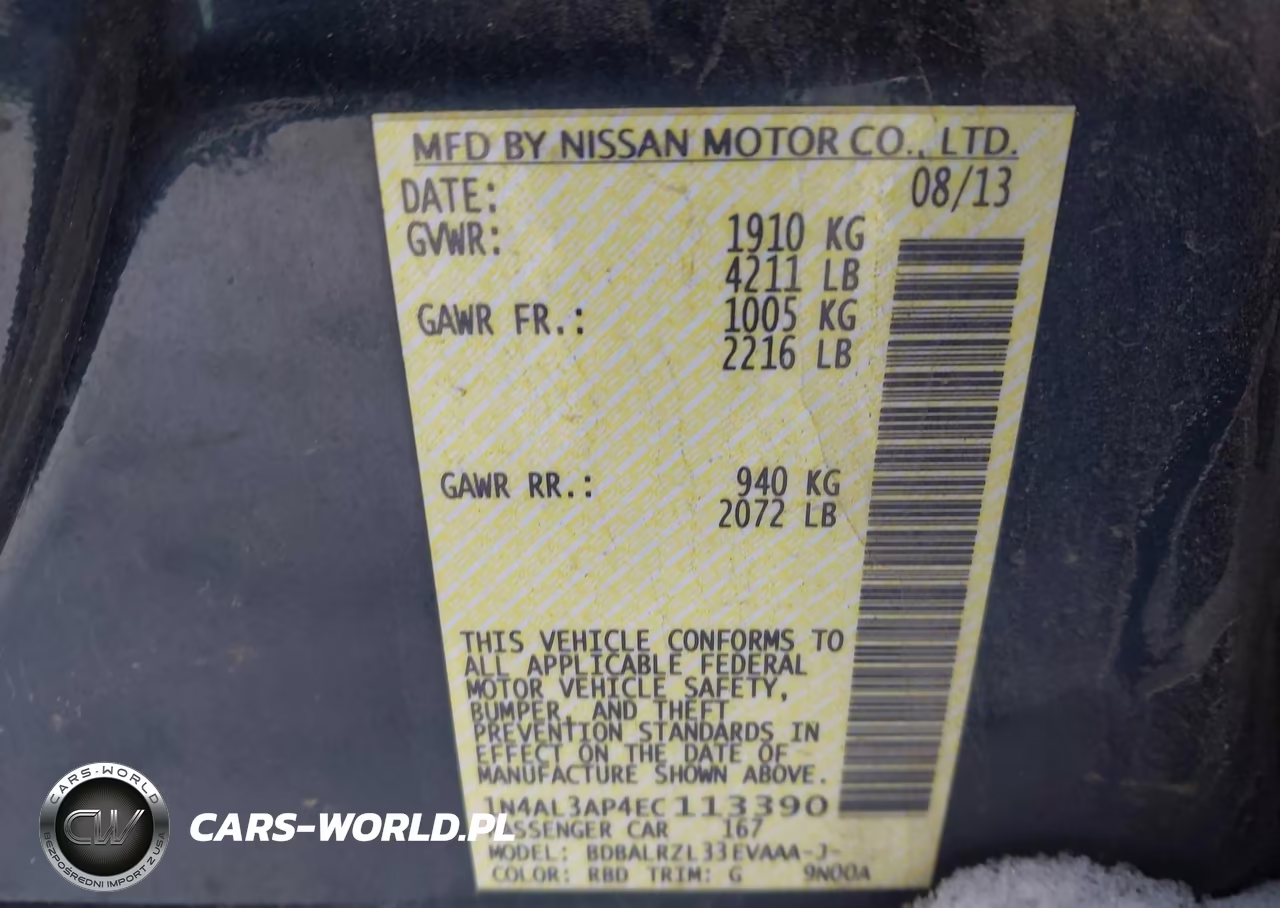 2014 Nissan Altima 2.5 S VIN:1N4AL3AP4EC113390 - 9