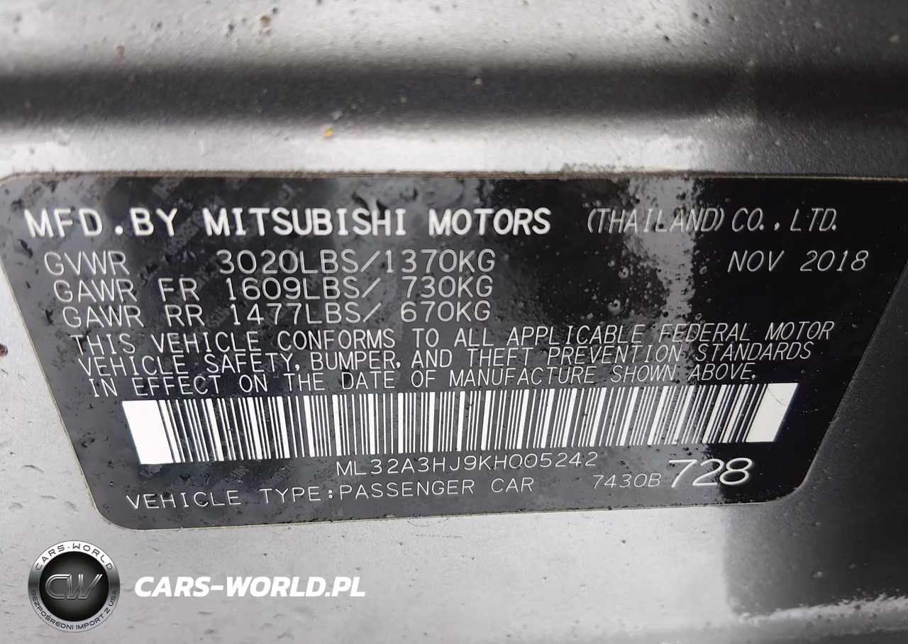 2019 Mitsubishi Mirage Es VIN:ML32A3HJ9KH005242 - 9
