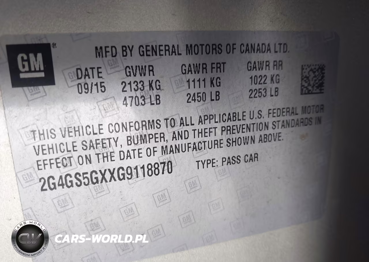 2016 Buick Regal Turbo Premium Ii VIN:2G4GS5GXXG9118870 - 9