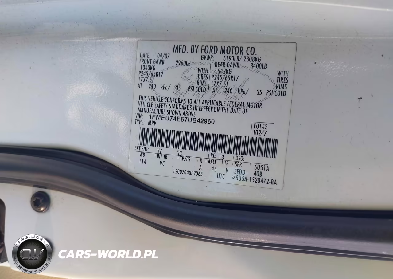 2007 Ford Explorer Eddie Bauer VIN:1FMEU74E67UB42960 - 9