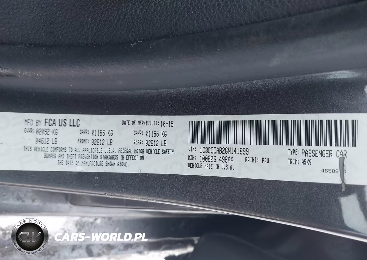 2016 Chrysler 200 Limited VIN:1C3CCCAB2GN141899 - 9