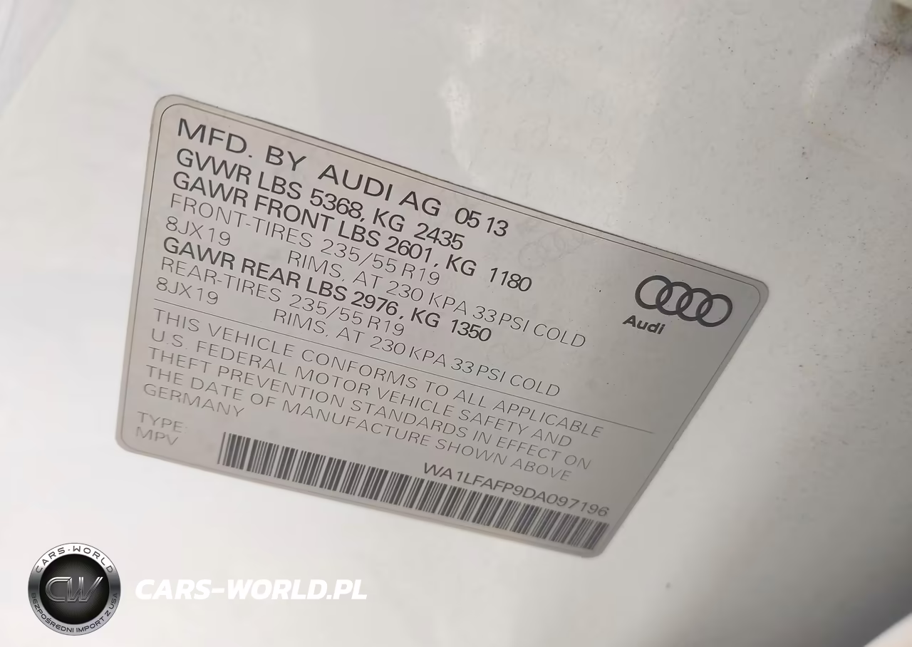 2013 Audi Q5 2.0T Premium VIN:WA1LFAFP9DA097196 - 9