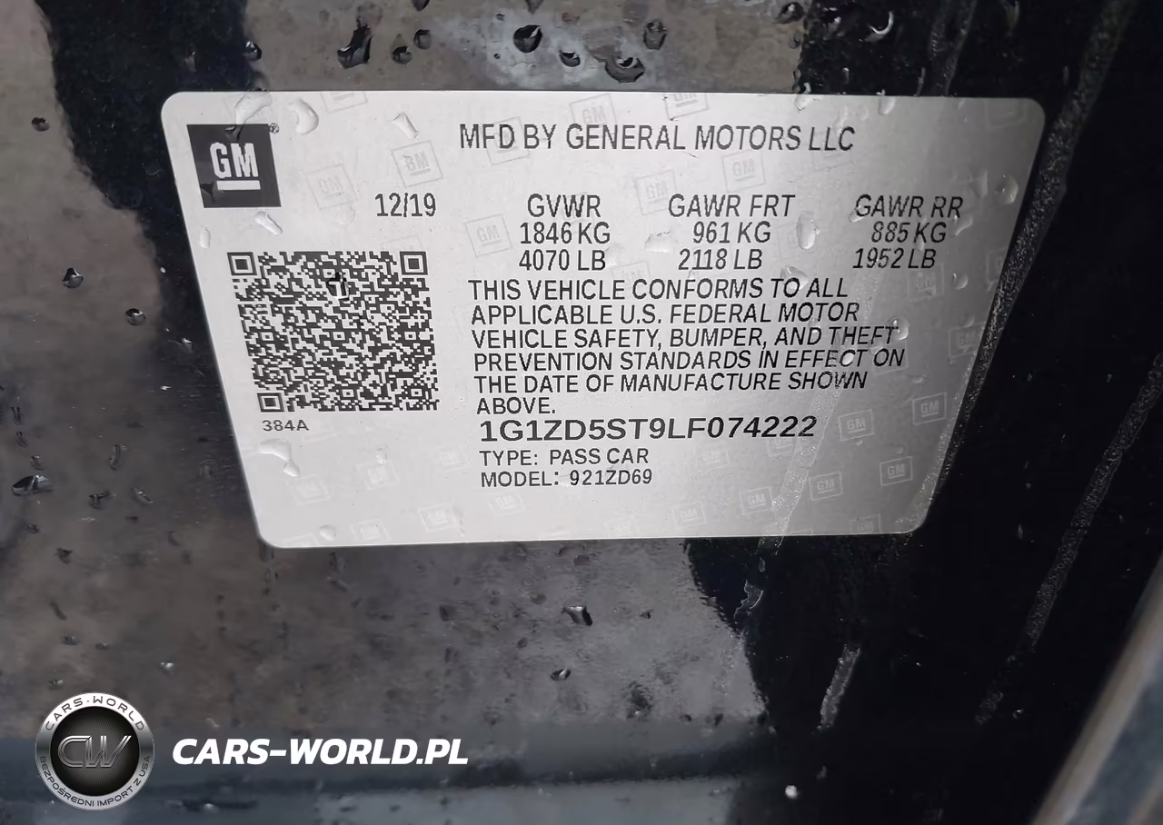 2020 Chevrolet Malibu Fwd Lt VIN:1G1ZD5ST9LF074222 - 9