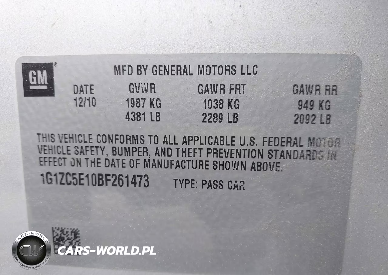 2011 Chevrolet Malibu 1Lt VIN:1G1ZC5E10BF261473 - 9