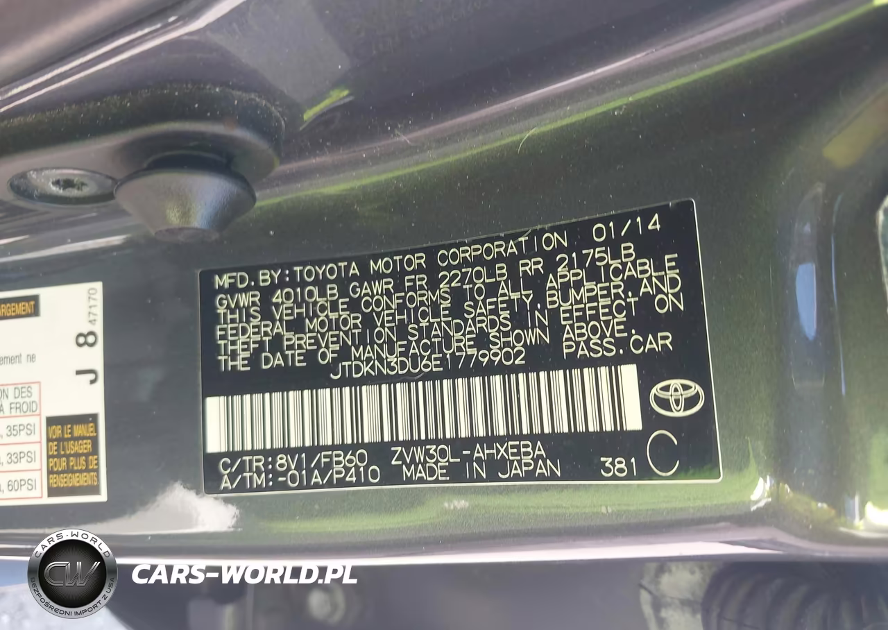 2014 Toyota Prius Three VIN:JTDKN3DU6E1779902 - 9