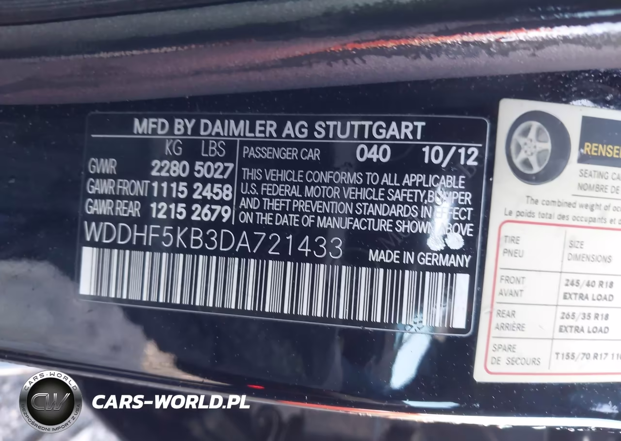 2013 Mercedes-Benz E 350 VIN:WDDHF5KB3DA721433 - 9