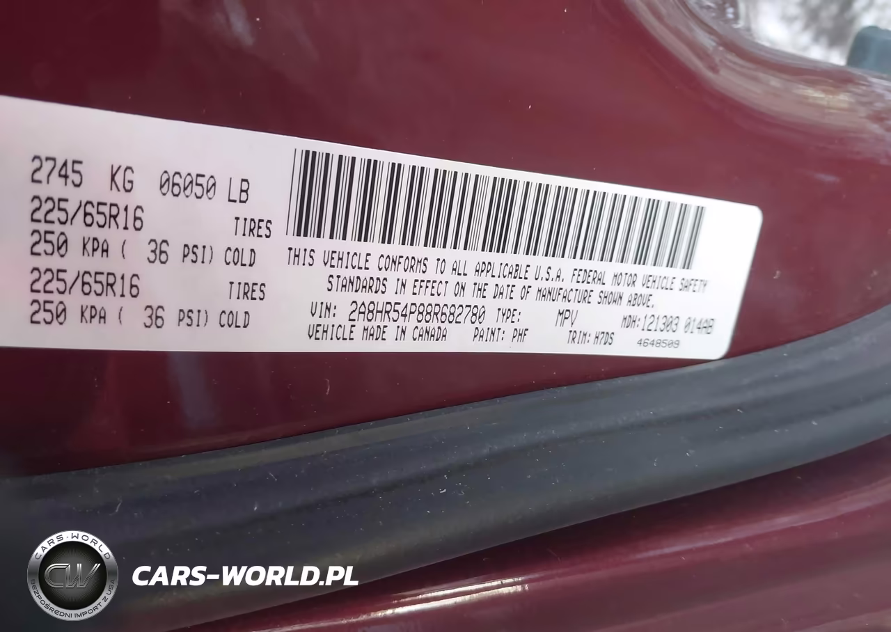 2008 Chrysler Town & Country Touring VIN:2A8HR54P88R682780 - 9