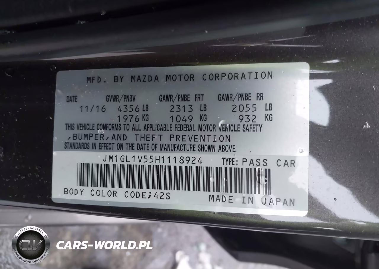 2017 Mazda Mazda6 Touring VIN:JM1GL1V55H1118924 - 9