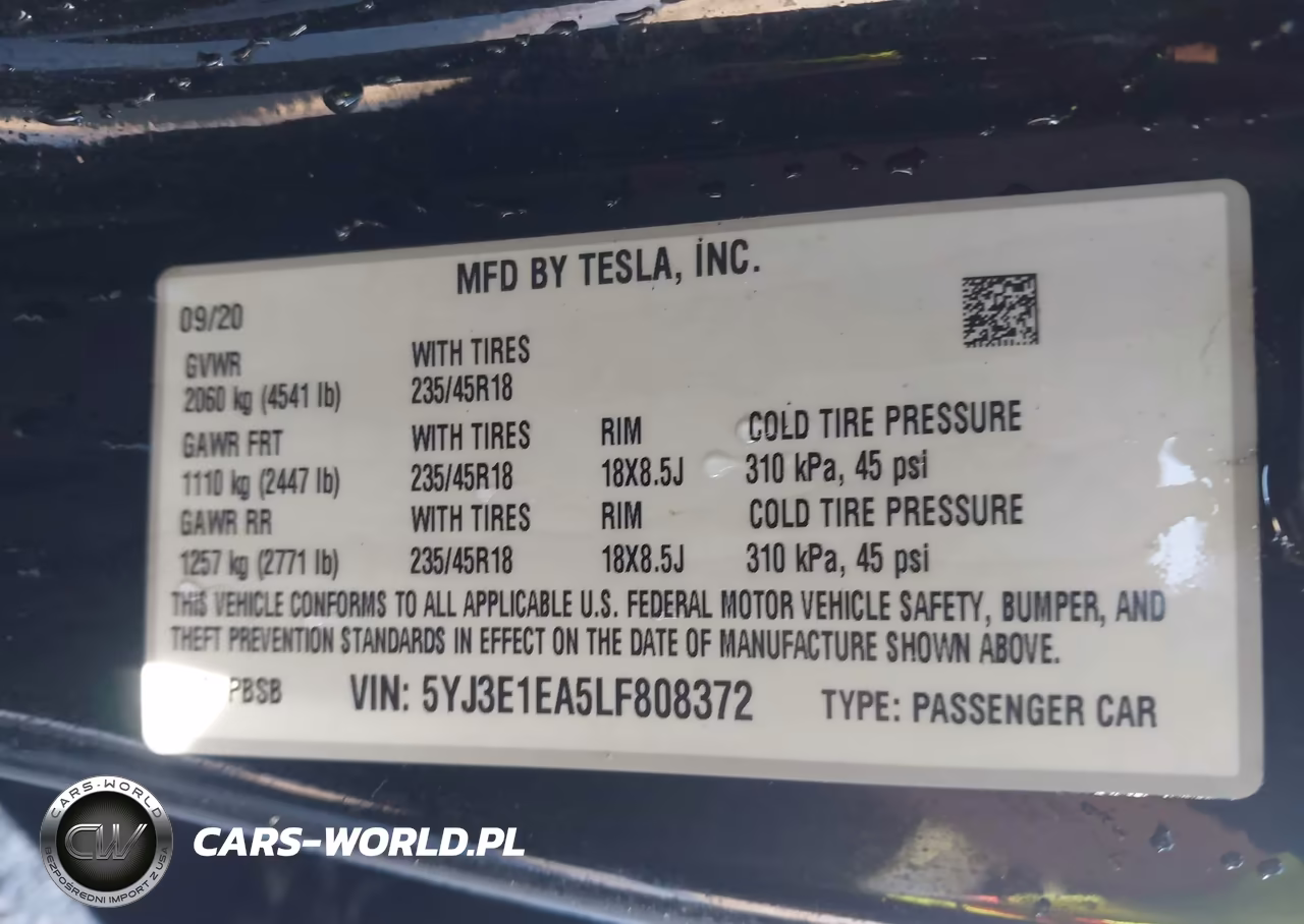2020 Tesla Model 3 Standard Range Plus Rear-Wheel Drive-Standard Range Rear-Wheel Drive VIN:5YJ3E1EA5LF808372 - 9