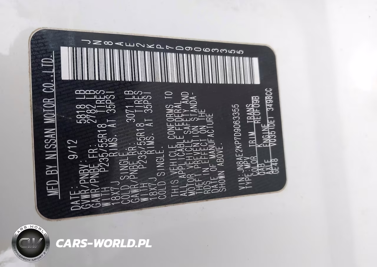 2013 Nissan Quest Sl VIN:JN8AE2KP7D9063355 - 9