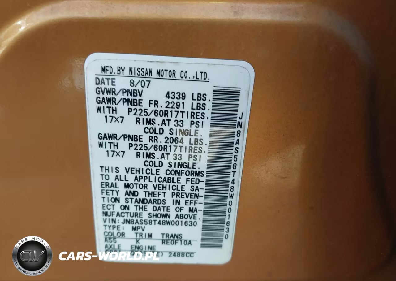 2008 Nissan Rogue Sl VIN:JN8AS58T48W001630 - 9