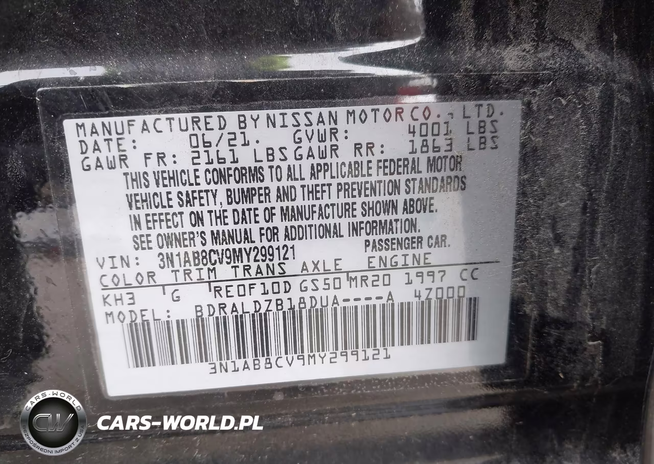 2021 Nissan Sentra Sv Xtronic Cvt VIN:3N1AB8CV9MY299121 - 9