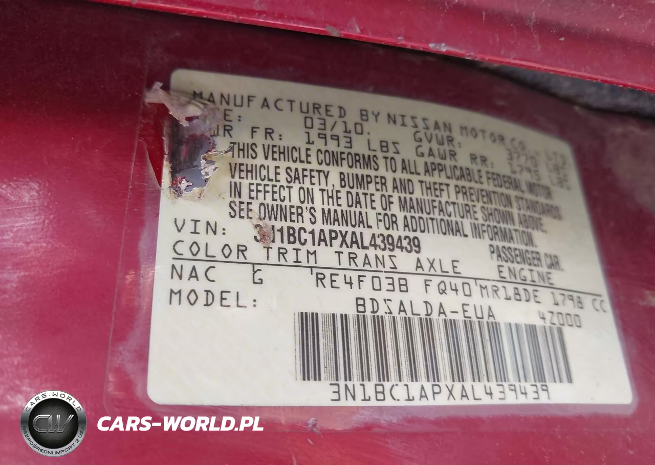 2010 Nissan Versa 1.8S VIN:3N1BC1APXAL439439 - 9