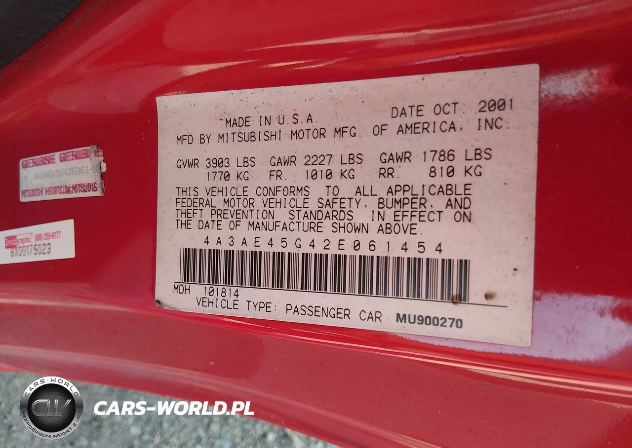 2002 Mitsubishi Eclipse Spyder Gs VIN:4A3AE45G42E061454 - 9