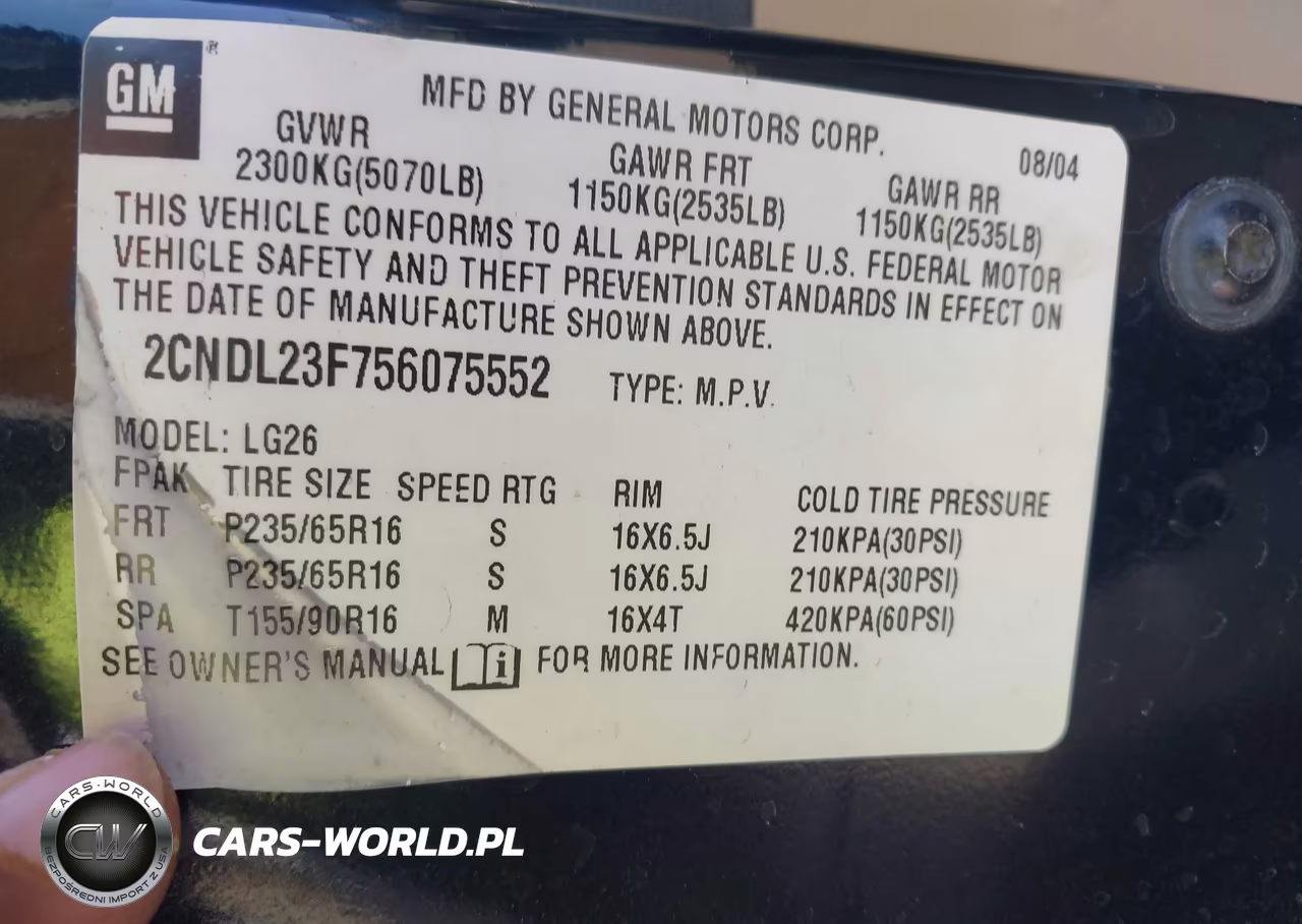 2005 Chevrolet Equinox Ls VIN:2CNDL23F756075552 - 9