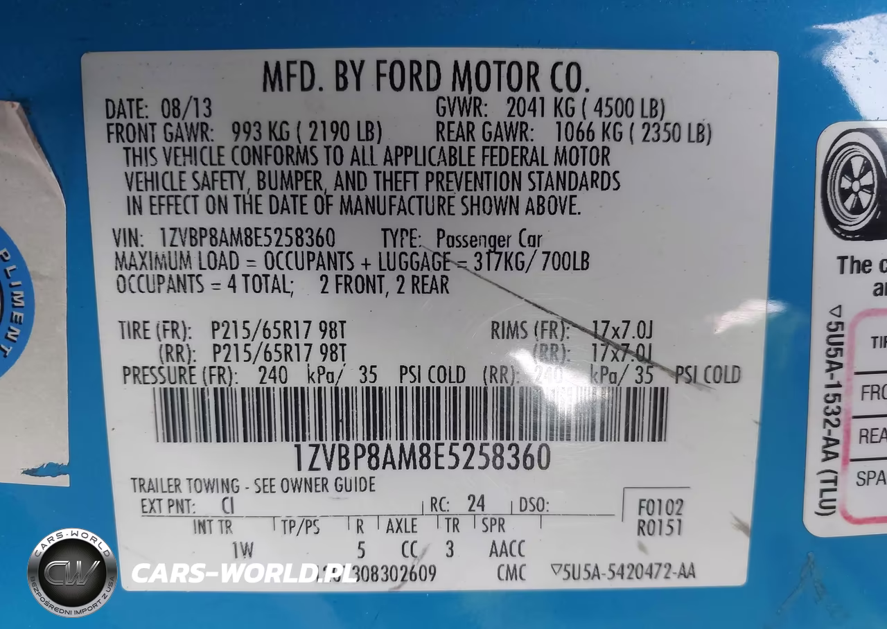 2014 Ford Mustang V6 VIN:1ZVBP8AM8E5258360 - 9
