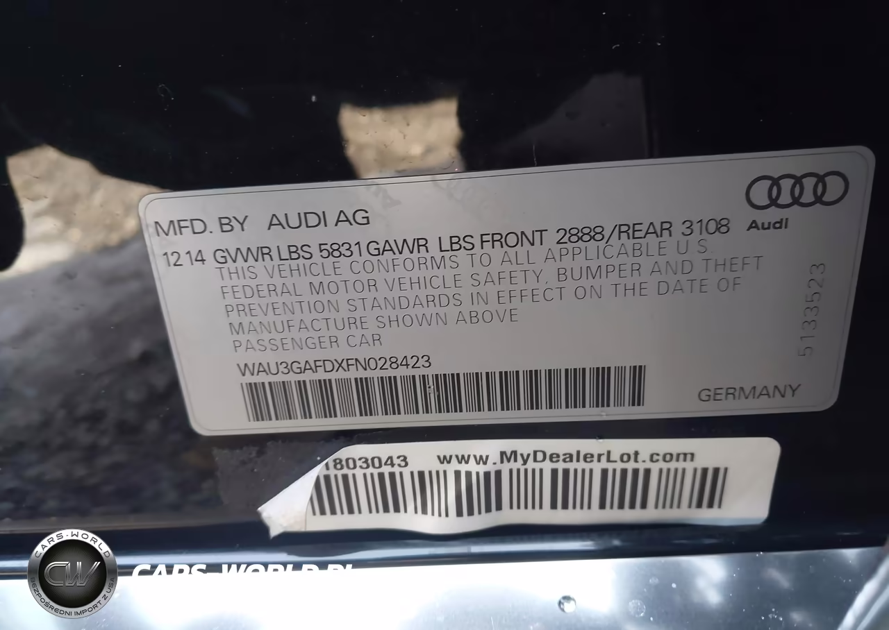 2015 Audi A8 L 3.0T VIN:WAU3GAFDXFN028423 - 9