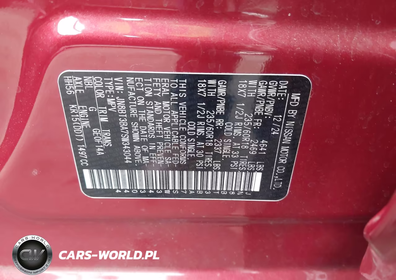 2025 Nissan Rogue Sv Fwd VIN:JN8BT3BA7SW343044 - 9