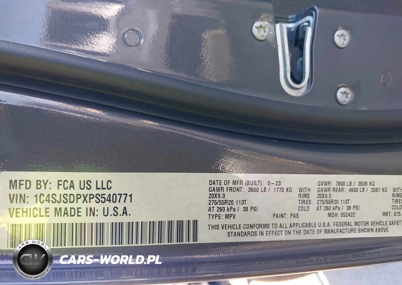 2023 JEEP WAGONEER L SERIES III VIN:1C4SJSDPXPS540771 - 9
