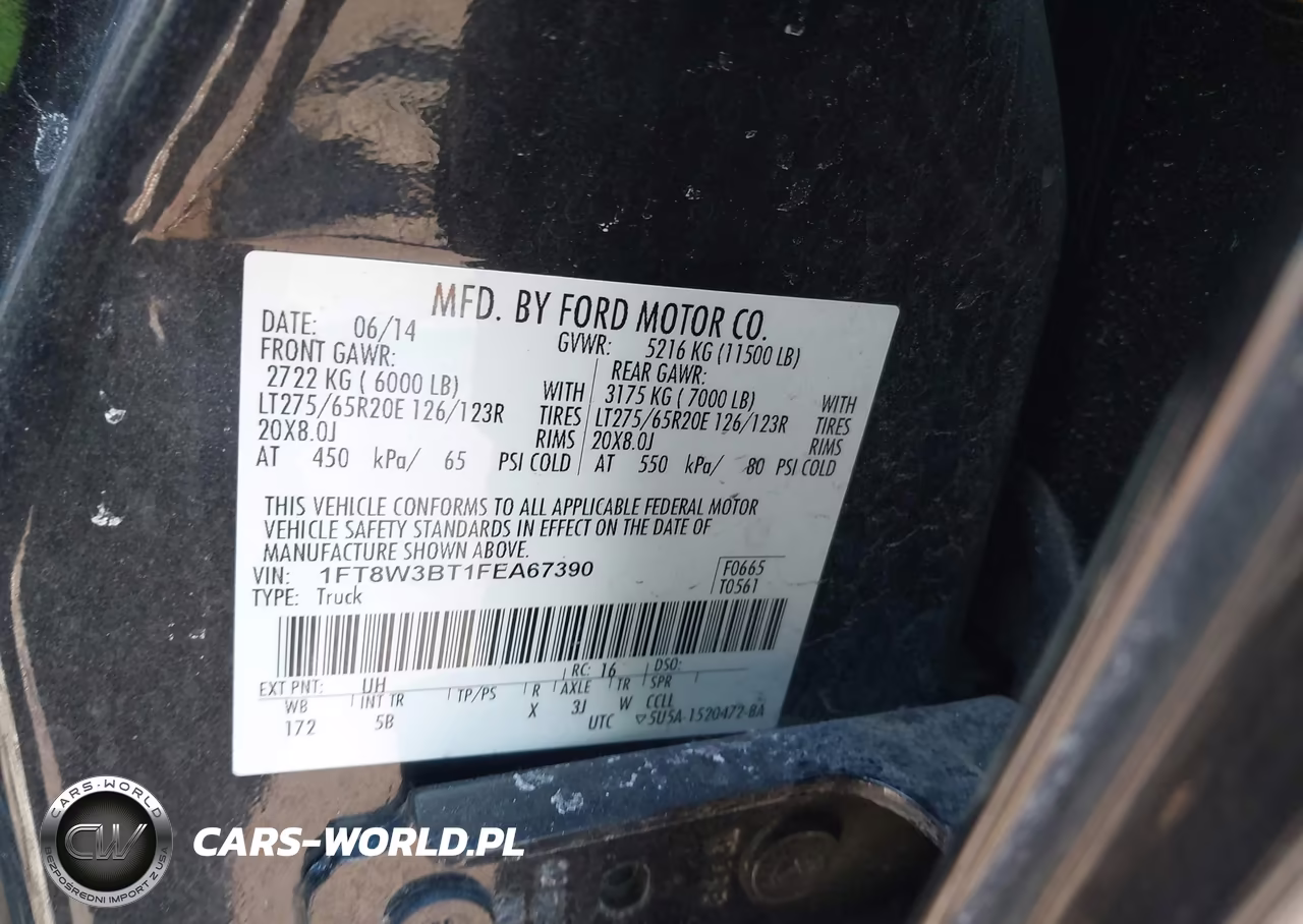 2015 Ford F-350 Lariat VIN:1FT8W3BT1FEA67390 - 9